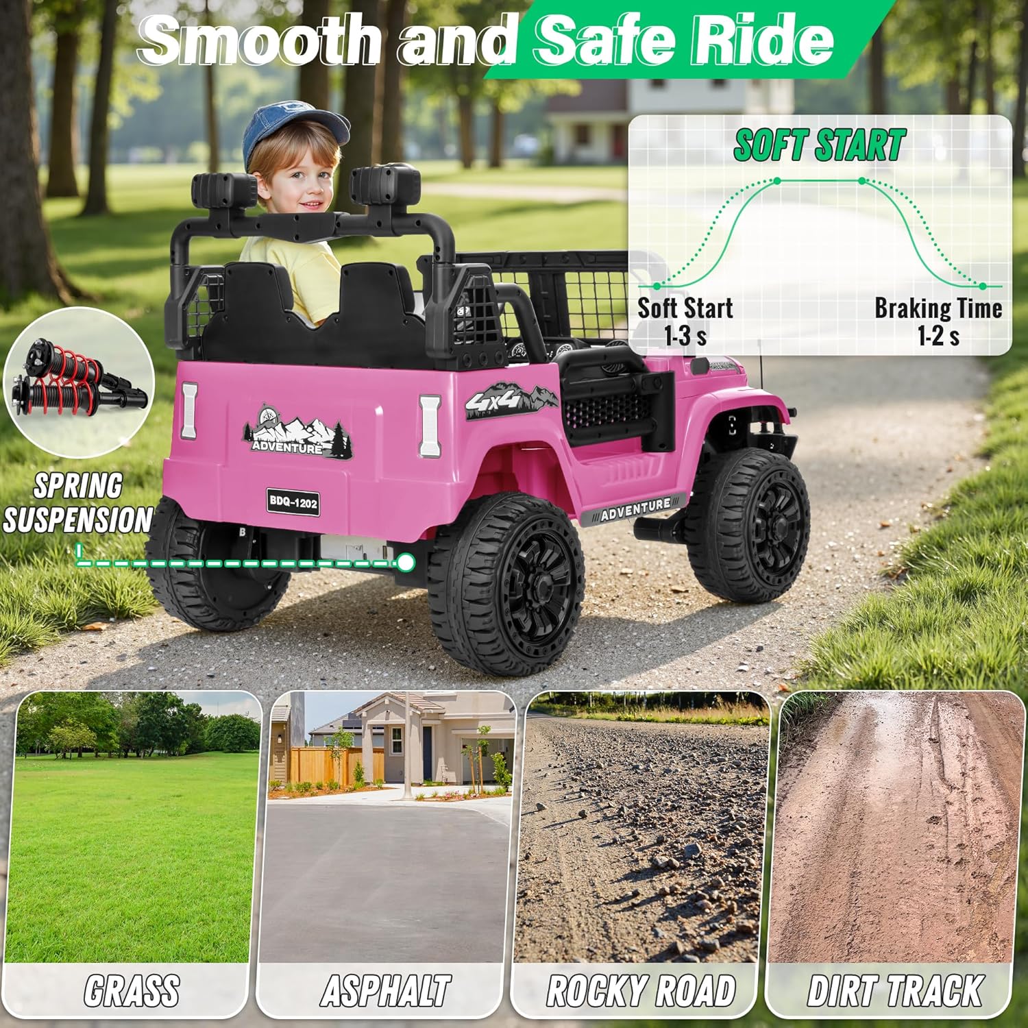 2 Seater Ride On Car Truck with Remote Control XL, Kids 24V Battery Powered Electric Vihicle w/21