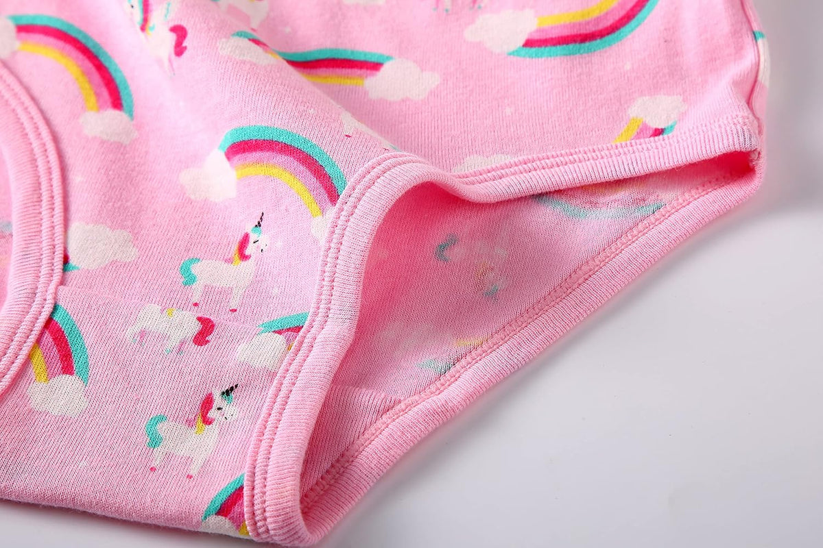Cadidi Dinos Little Girls' Soft Cotton Underwear Kids Cool Breathable Comfort Panty Briefs Toddler