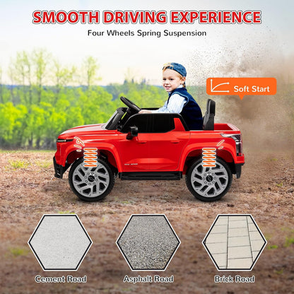 Qaba 12V Kids Ride on Truck, Chevrolet Silverado EV RST Licensed Electric Car with Parent Remote