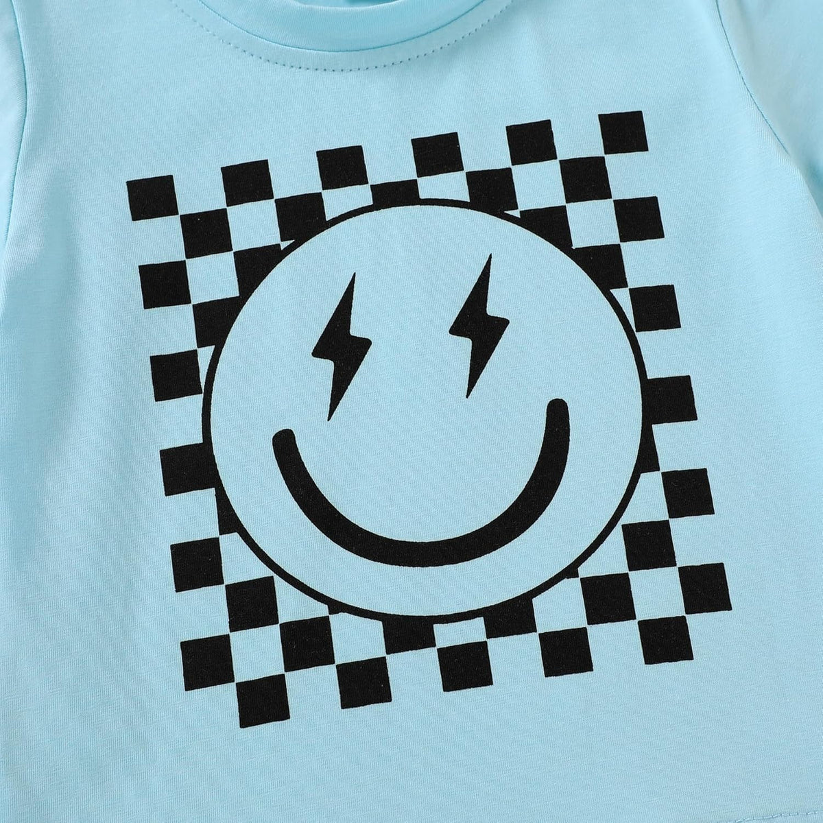 Happy Town Toddler Clothes Baby Boy Girl Smiley Face Shirt Short Sleeve T-Shirt Tee Summer Tops