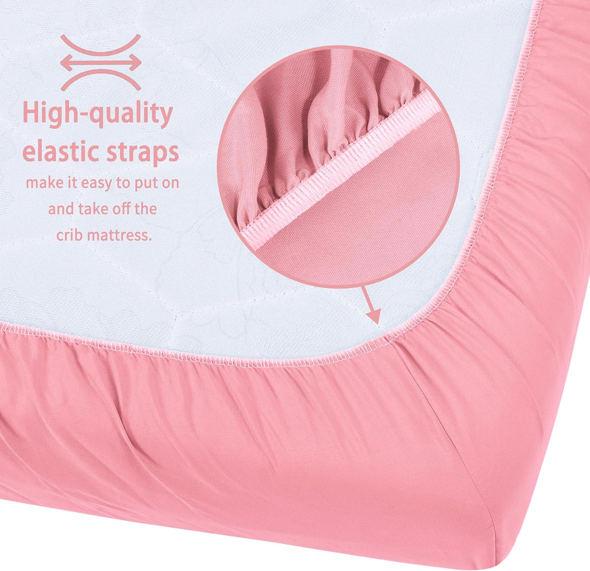 Baby Crib Sheets for Boys Girls, 2 Pack Fitted Crib Sheet for Standard Crib and Toddler Mattress