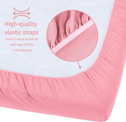 Baby Crib Sheets for Boys Girls, 2 Pack Fitted Crib Sheet for Standard Crib and Toddler Mattress
