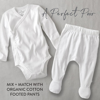 HonestBaby unisex-baby 3-pack Long Sleeve Side-snap Kimono Bodysuits Organic Cotton for Infant Baby