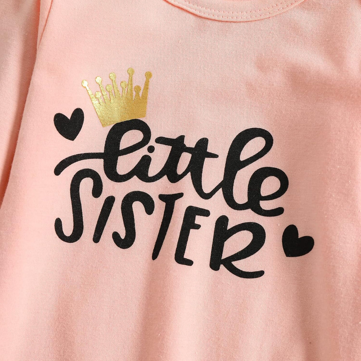 AMAWMW Newborn Baby Girl Little Sister Sleeper Gown Stripe Long Sleeve Nightgown Pajamas Gifts