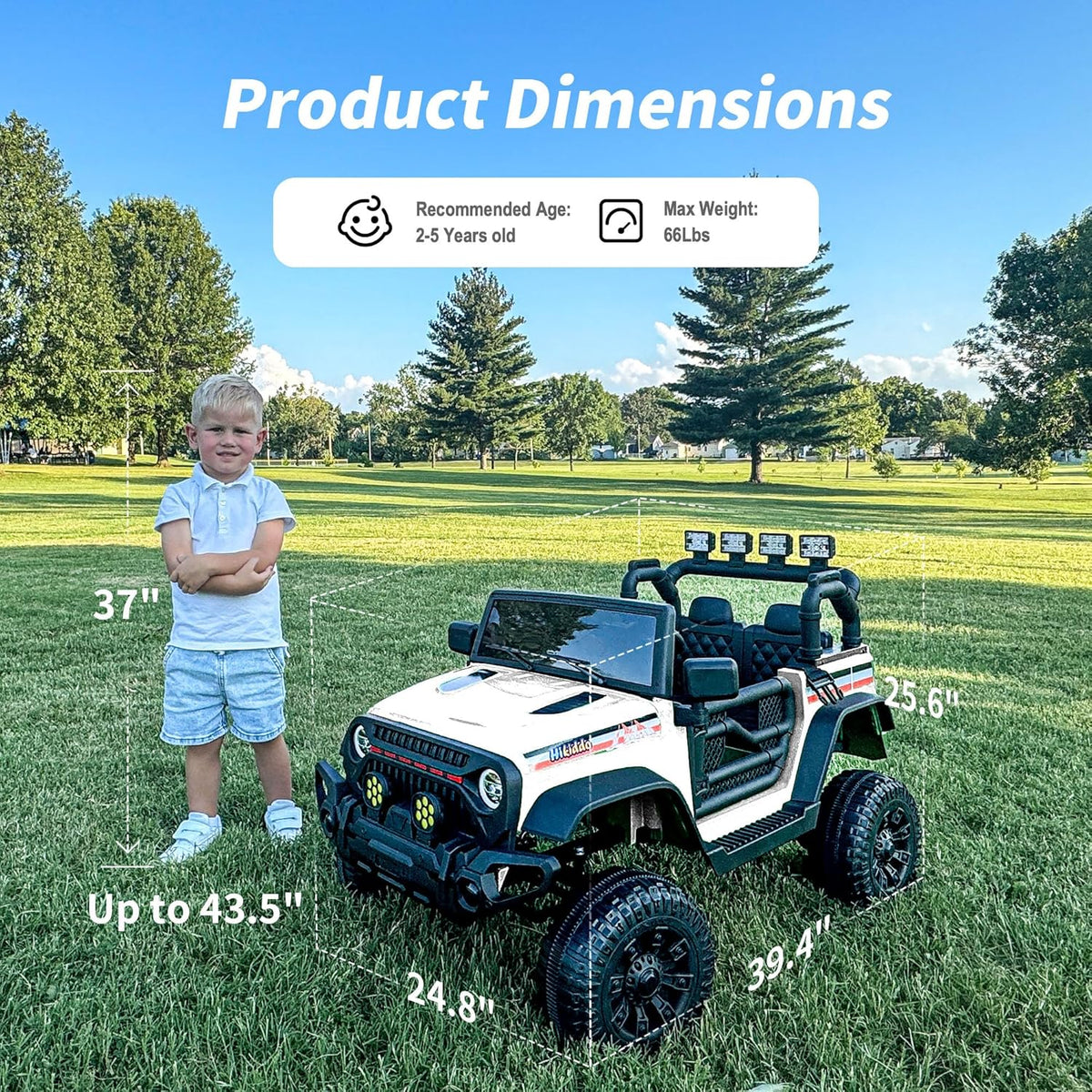 12V Kids Ride on Car Truck, Kids Electric Vehicles Car Ride on Toy for Toddlers 3-5 with Remote
