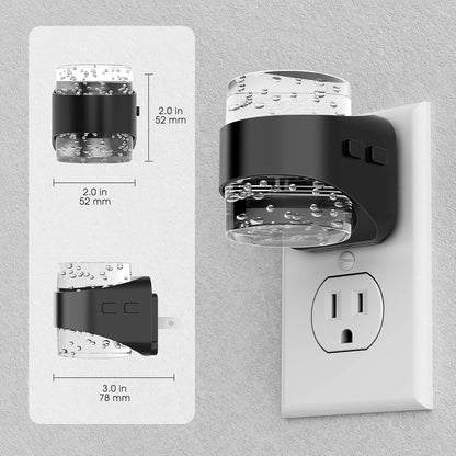 Briignite LED Night Light Plug into Wall[2 Pack] Dimmable Night Light with Bubble Design