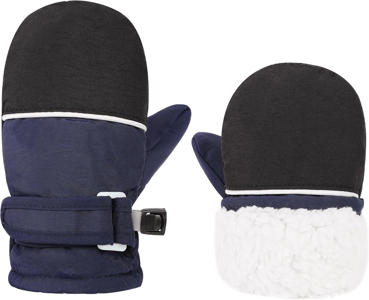 Toddler Gloves Kids Mittens Winter Warm Lined Fleece Gloves Waterproof Snow Baby Mitten for Boys