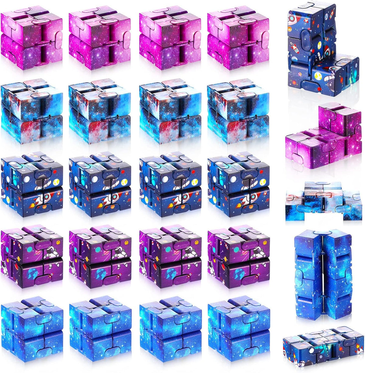 Galaxy Theme Infinity Cube Space Astronaut Infinity Toy Stress and Anxiety Relief Cool Hand Mini
