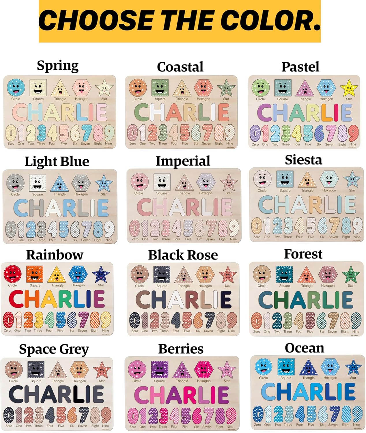 Puzzles for Toddlers Boy and Girl, Personalized Name Puzzle, 12 Month Toy, Gifts for 0 1 2 3 Years