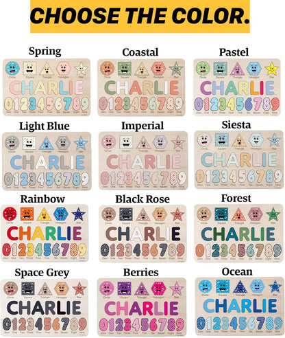 Puzzles for Toddlers Boy and Girl, Personalized Name Puzzle, 12 Month Toy, Gifts for 0 1 2 3 Years