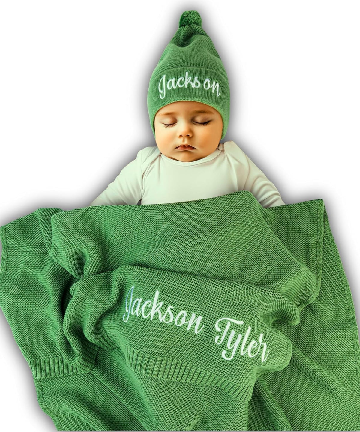 Personalized Baby Blanket, 100% Organic Certified Cotton, Customized Swaddle Blanket with Name