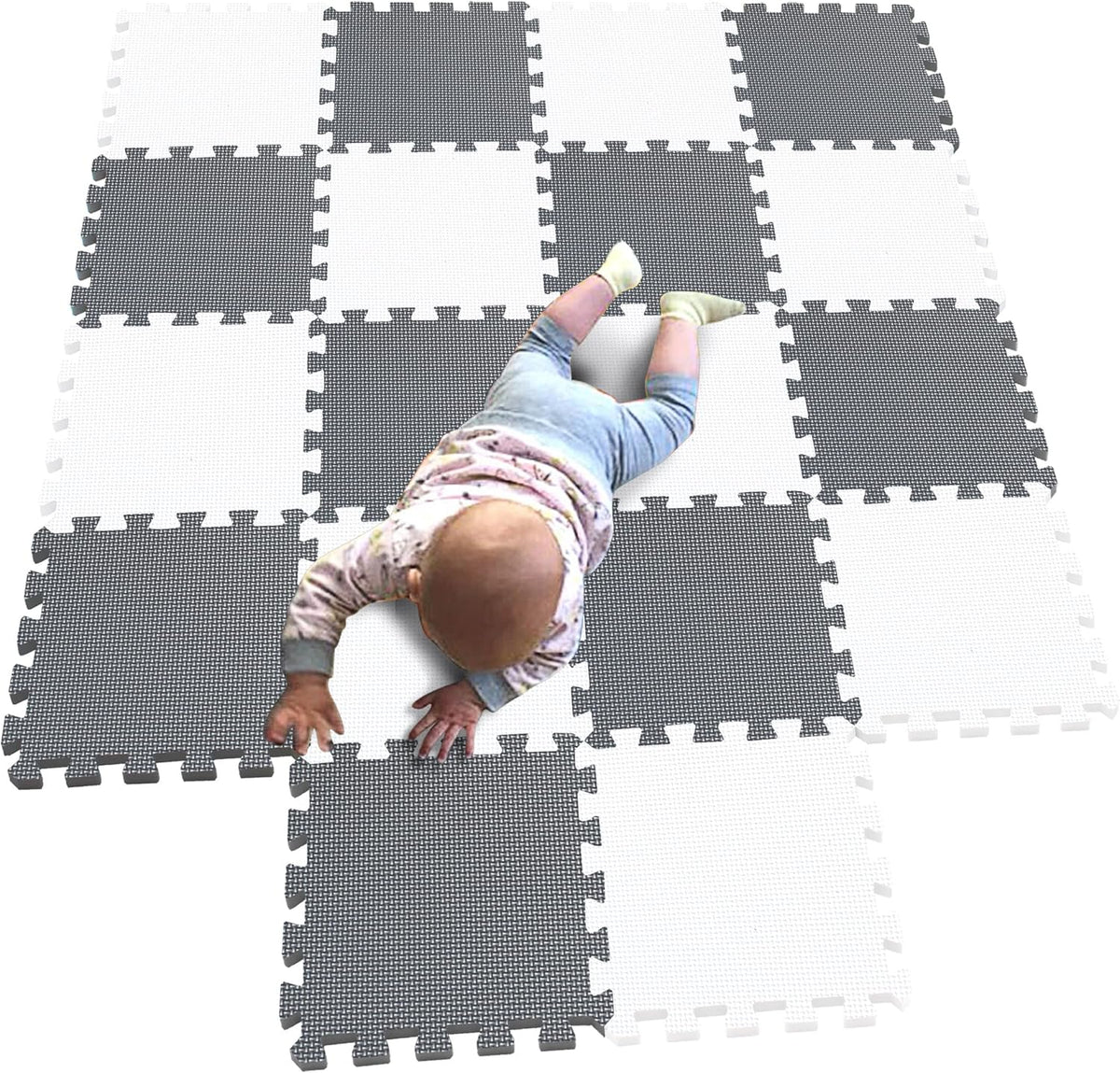 MQIAOHAM® 18 Pieces Puzzle Play Mats, Soft Baby Play Mat, Kids Interlocking Foam Floor Tiles