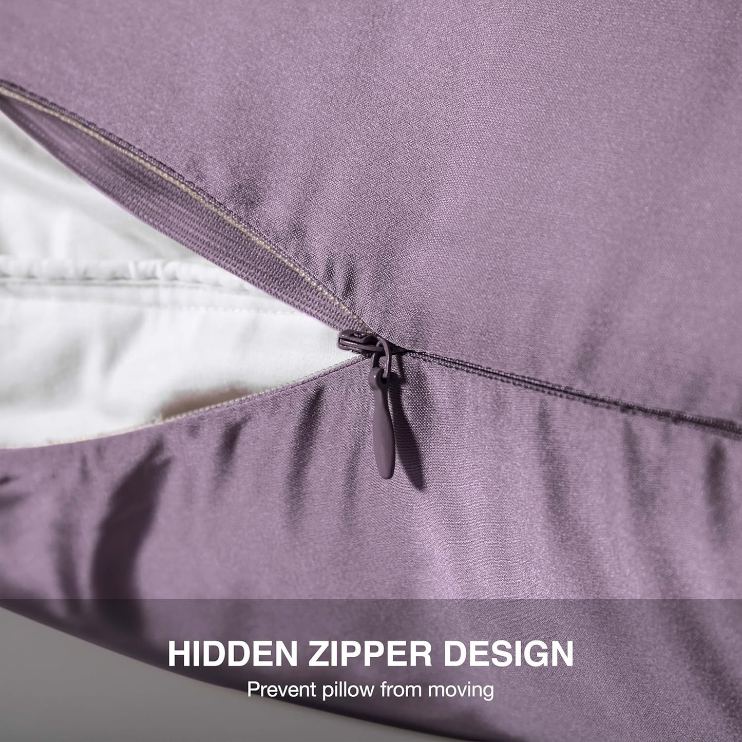 Mulberry Silk Pillowcase for Hair and Skin,Cooling Silk Pillow Case with Hidden Zipper,Allergen