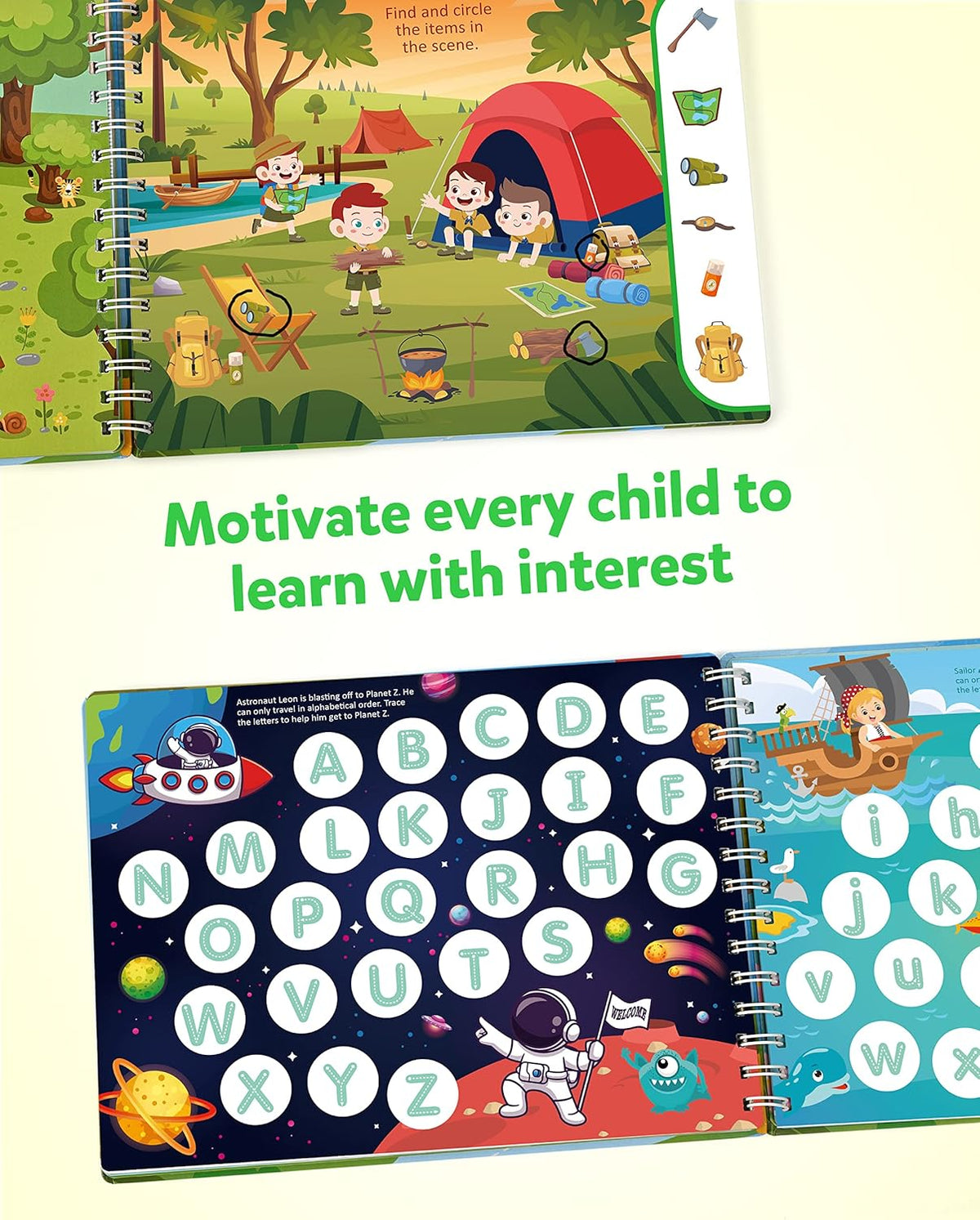 Coogam Pencil Control Tracing Workbook, Learn to Write Alphabet ABC Letters Numbers Handwriting