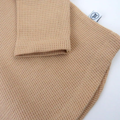 HonestBaby 5-pack Waffle Henley Long Sleeve Shirts 100% Organic Cotton for Infant Baby and Toddler