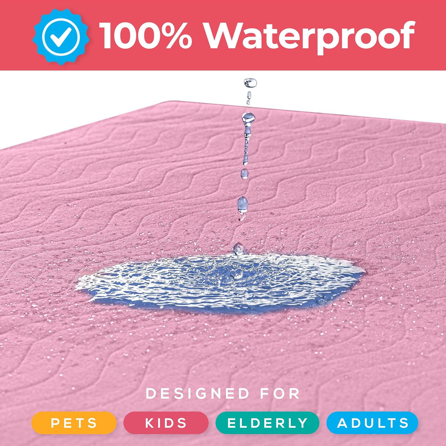 Utopia Bedding Washable Underpads 34" x 36" (Pack of 4), Waterproof Reusable Heavy Absorbency