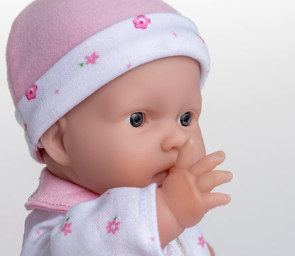JC Toys La Baby Caucasian Baby Doll Set – 11 Inch Soft Baby Doll | Washable |Removable Pink Outfit