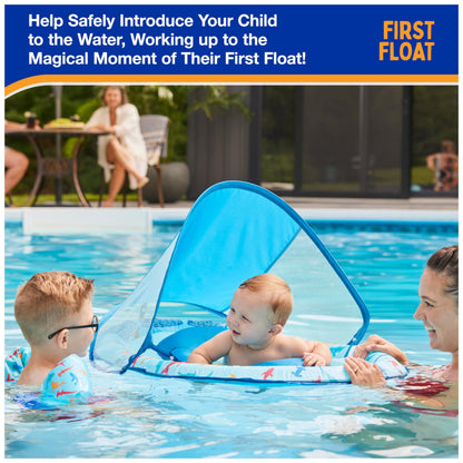 SwimWays Baby Spring Float Pool Float with Canopy for Kids 9-24 Months