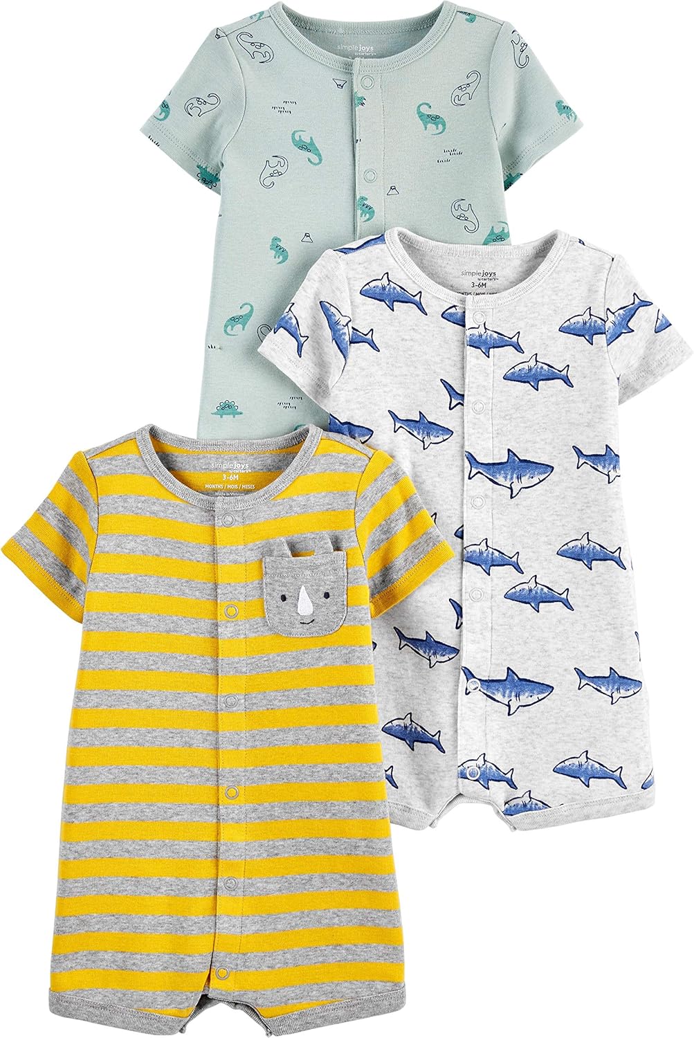 Simple Joys by Carter's Baby 3-Pack Snap-up Rompers