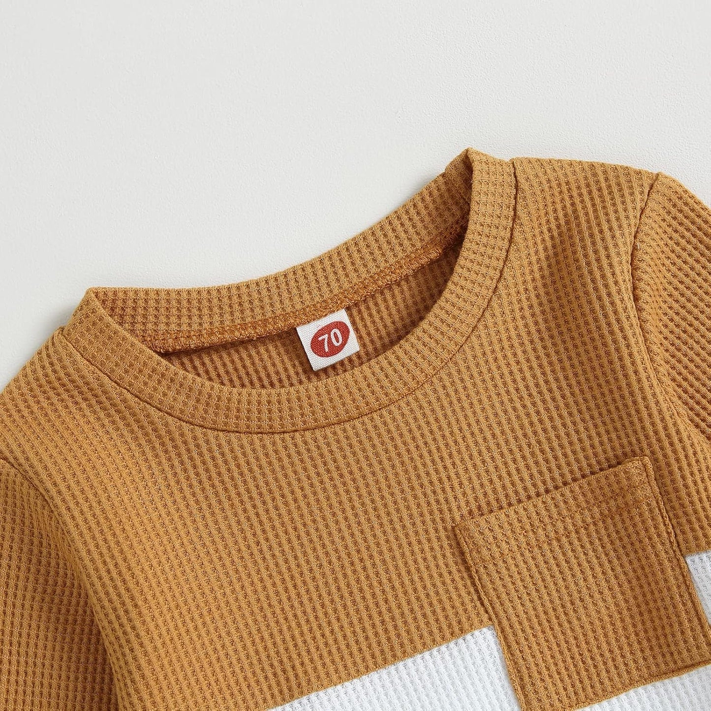 Kupretty Toddler Baby Boy Fall Winter Clothes Color Block Long Sleeve Sweatshirt Pullover Tops +