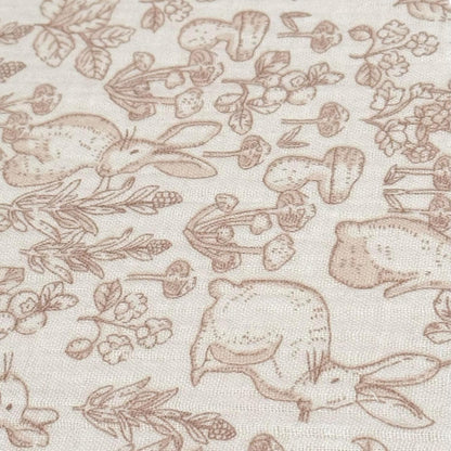 BuLuTu 100% Cotton Muslin Kids Toddler Pillowcase Standard Size, 20"x26", Cute Rabbit Pattern