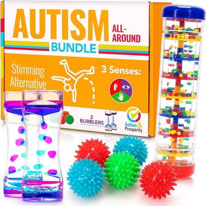 Autism & Prosperity Autism Sensory Products Bundle - Sensory Toys for Kids with Autism, Rainmaker
