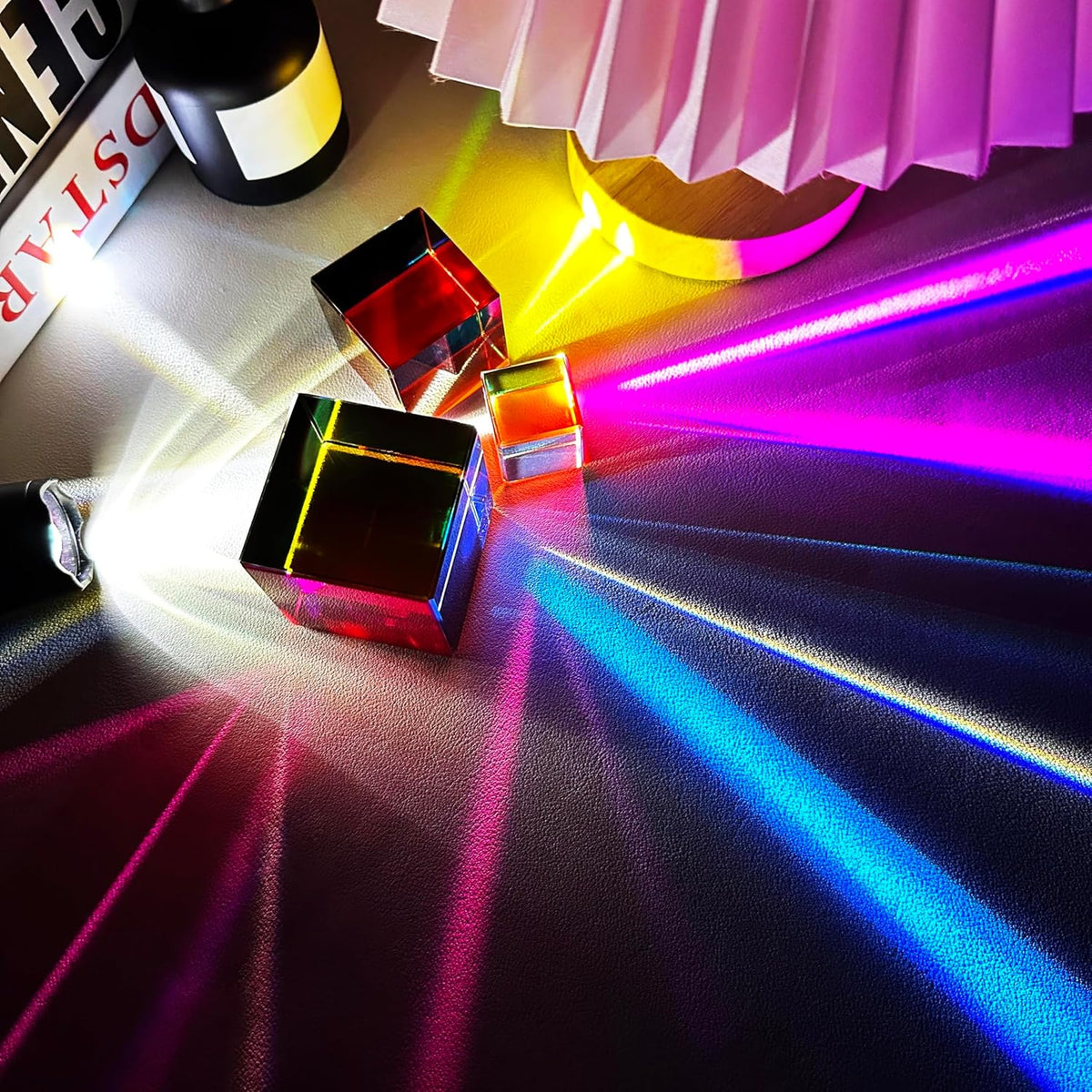 for Mixing Color Cube with Display Stand Diamond Polished, Scientific and Educational Toys