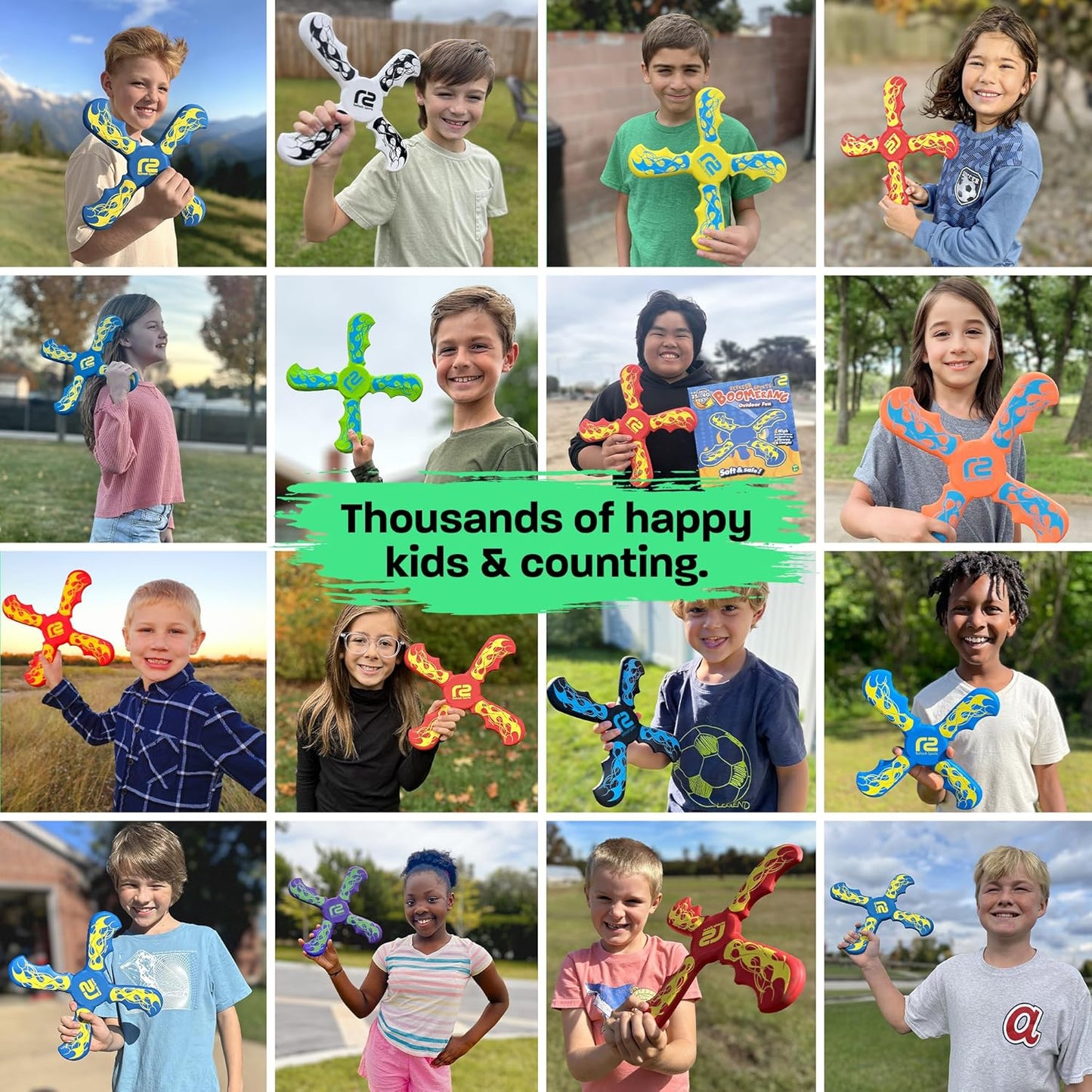 Boomerang for Kids - It Really Does Fly Back - Fun & Easy to Use Toy Gifts for Boys & Girls - Soft