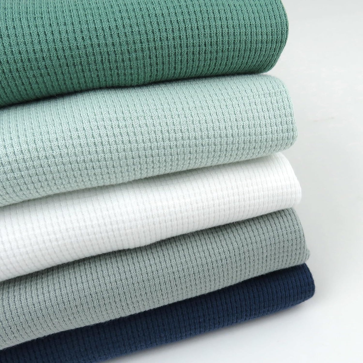 HonestBaby 5-pack Waffle Henley Long Sleeve Shirts 100% Organic Cotton for Infant Baby and Toddler