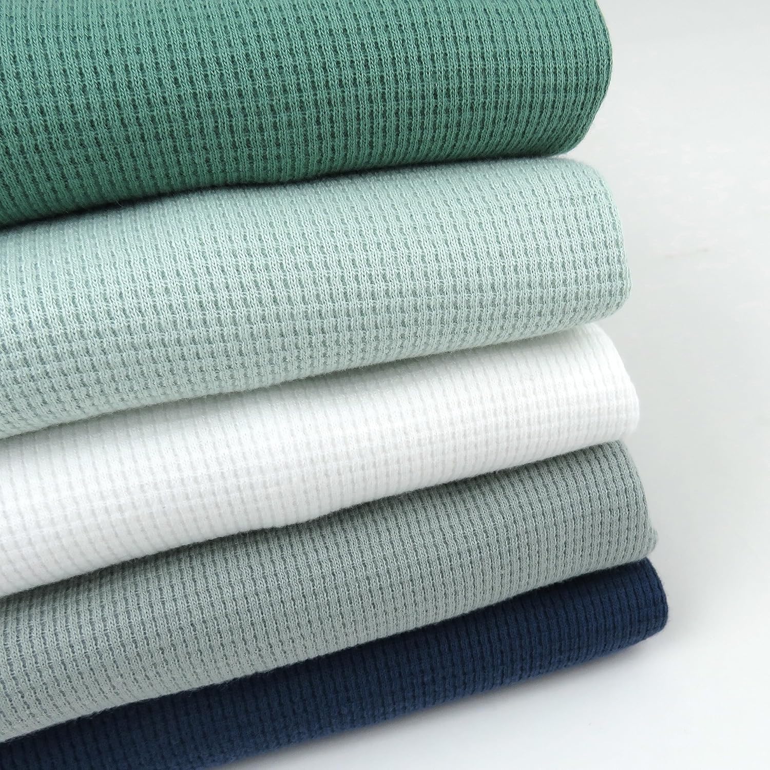 HonestBaby 5-pack Waffle Henley Long Sleeve Shirts 100% Organic Cotton for Infant Baby and Toddler