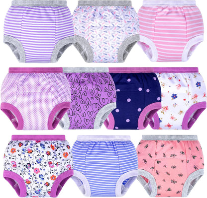 BIG ELEPHANT Potty Training Underwear - 10 Pack, 100% Cotton Absorbent Unisex Toddler Pee Pants for