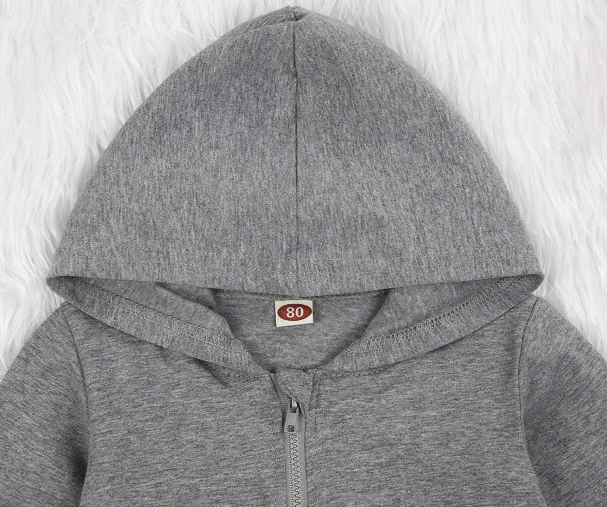 Imcute Baby Zip Up Hoodie, Unisex inflant Toddler Long Sleeve Sweatshirts Lightweight Jacket Hooded