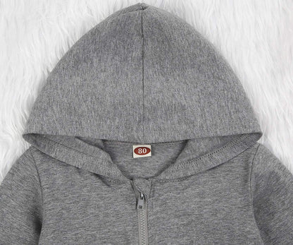 Imcute Baby Zip Up Hoodie, Unisex inflant Toddler Long Sleeve Sweatshirts Lightweight Jacket Hooded