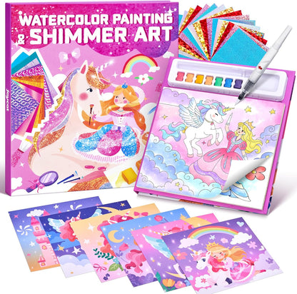 JoyCat Paint with Water Coloring Books, Art & Craft Activity, Princess No Mess Art for Kids Ages