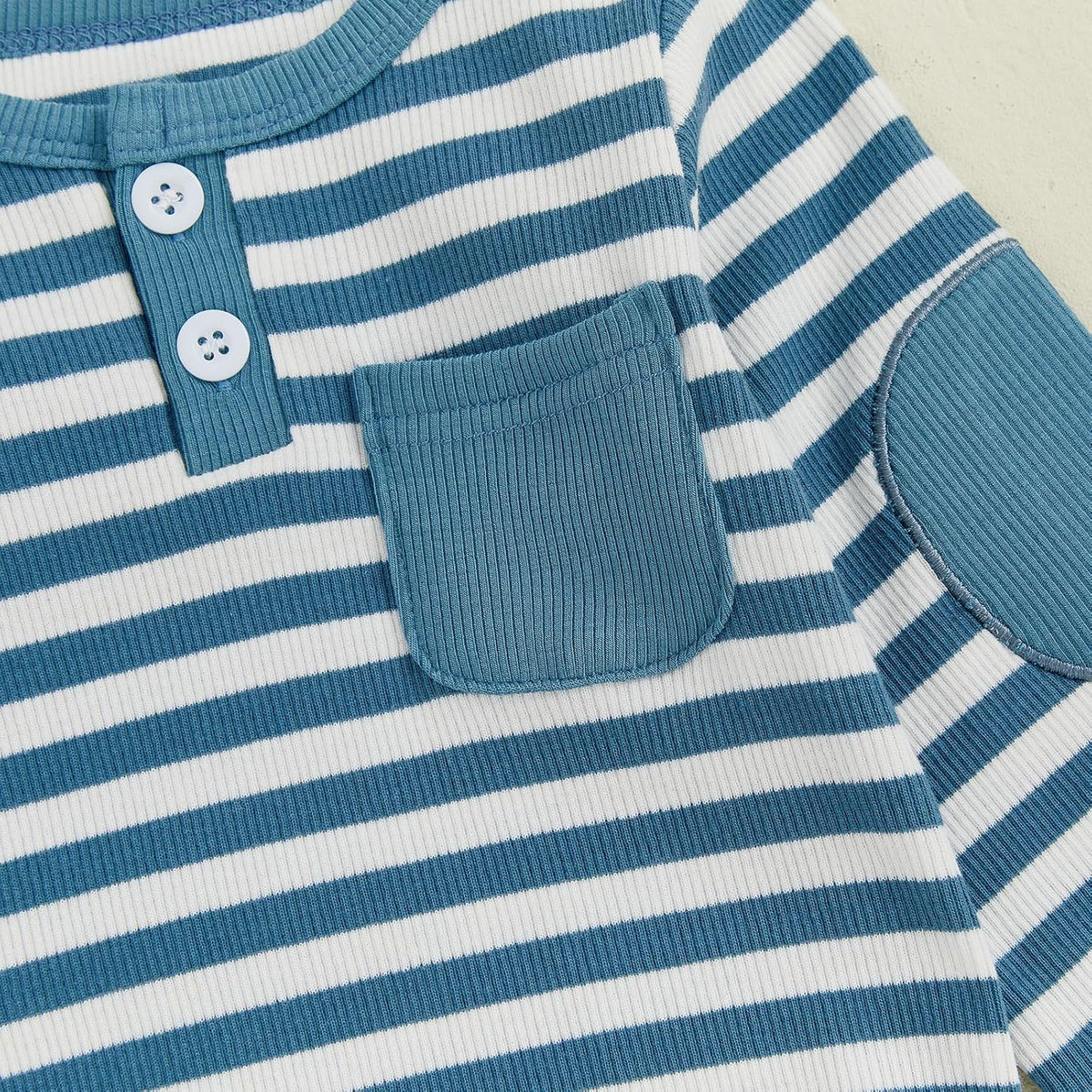 fhutpw Baby Boy Clothes 3 6 12 18 Months Ribbed Knitted Long Sleeve Romper and Pants Sets Newborn