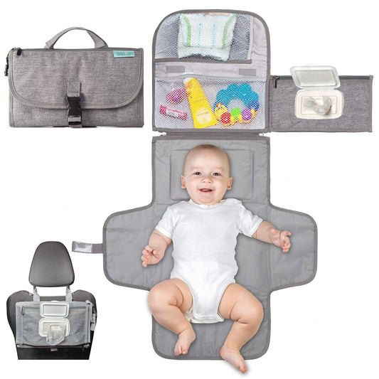 Kopi Baby Portable Diaper Changing Pad - Baby Diaper Changer Travel Bag with Wipes Pocket, Smart