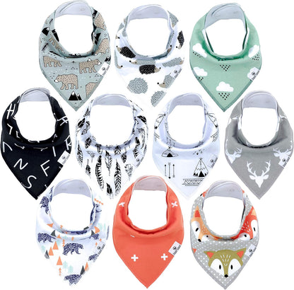 DiaperSquad's Baby Bibs for Drooling and Teething, Bibs for Boys, Baby Girl - Solid Cotton Baby