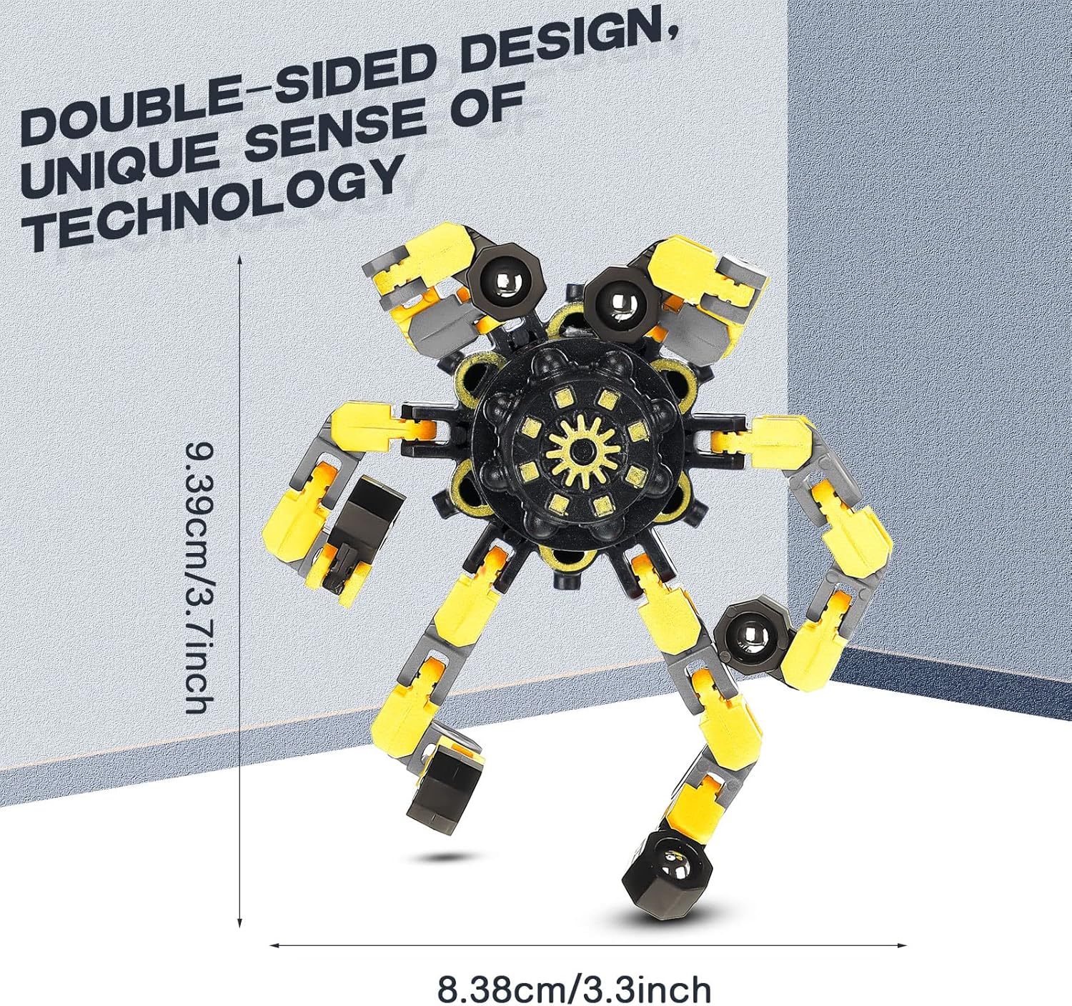 20 Pcs Transformable Chain Robot Finger Spinner Robot Deformed Mechanical Spiral Twister Fingertip