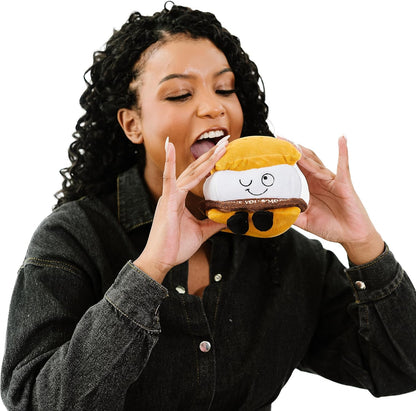 Love You S’More Foodie Plushie, Funny Pun Meme Gag Gift, White Elephant, Stocking Stuffer Present