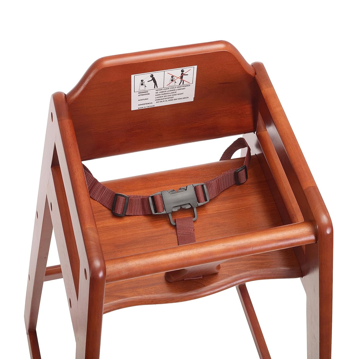 Stager Direct, Seating Ready-to-Assemble Restaurant Wood Bar Height High Chair, Baby Highchairs