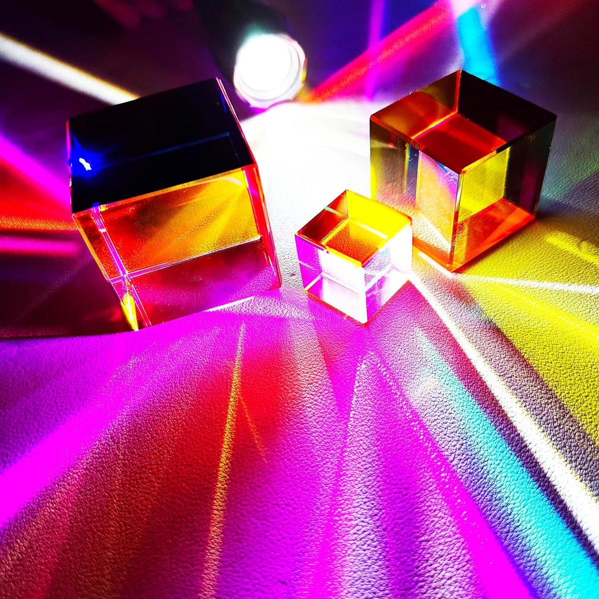 for Mixing Color Cube with Display Stand Diamond Polished, Scientific and Educational Toys