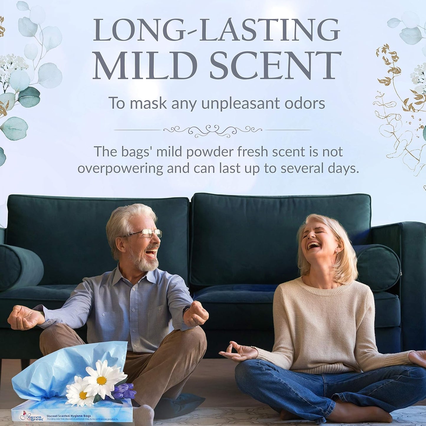 Heaven Scent Hygiene Bags 1.5MIL ULTRA-THICK Discreet Waste Disposal | MADE IN THE USA | Mild Baby