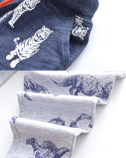 HUAER& Baby Boy's Jogger Pants Dinosaur Car Drawstring Elastic Sweatpants