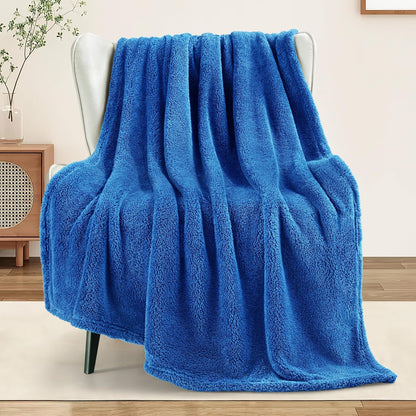 Exclusivo Mezcla Soft Fleece Throw Blanket for Couch, Super Soft Velvet Plush Bed Blanket, Fuzzy
