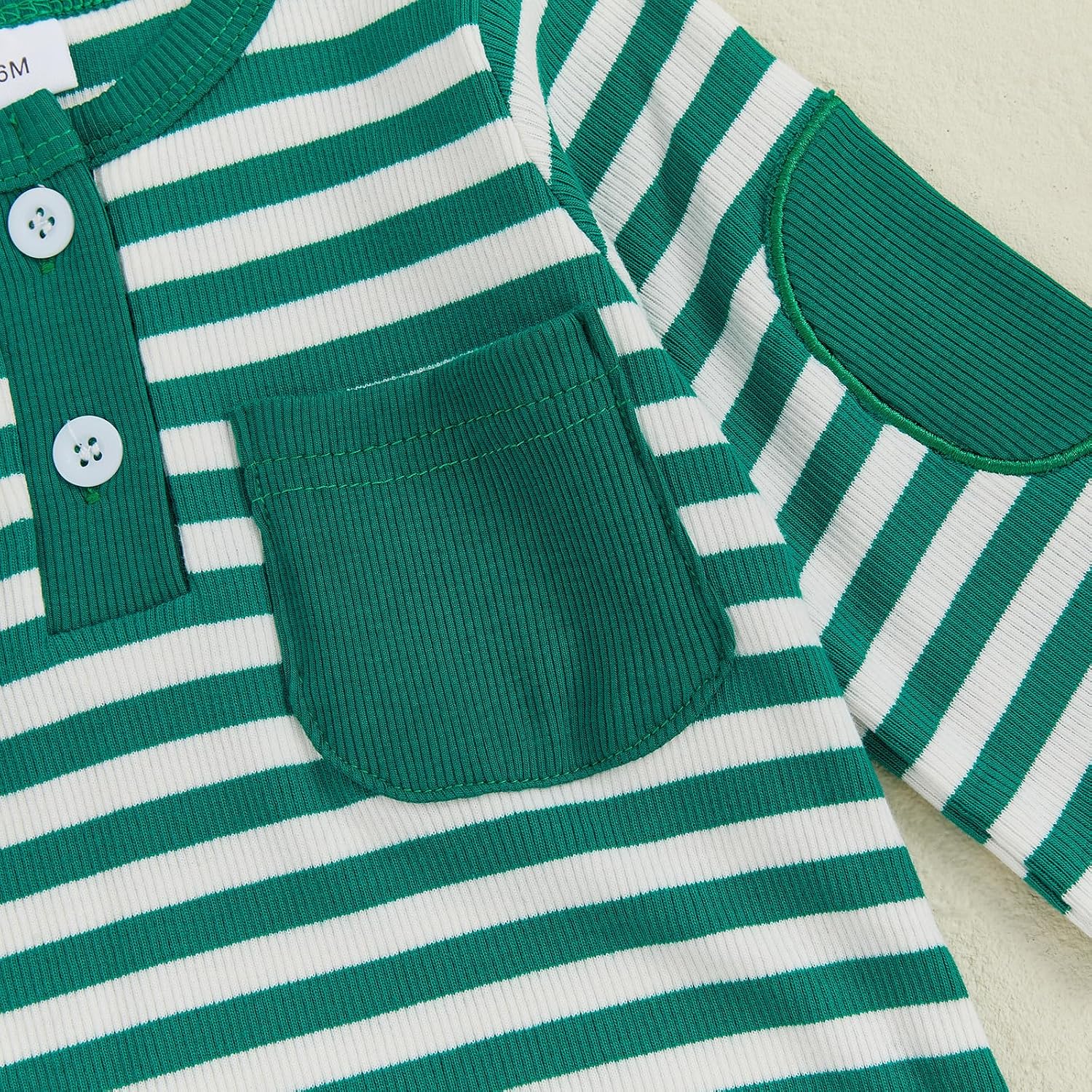 fhutpw Baby Boy Clothes 3 6 12 18 Months Ribbed Knitted Long Sleeve Romper and Pants Sets Newborn