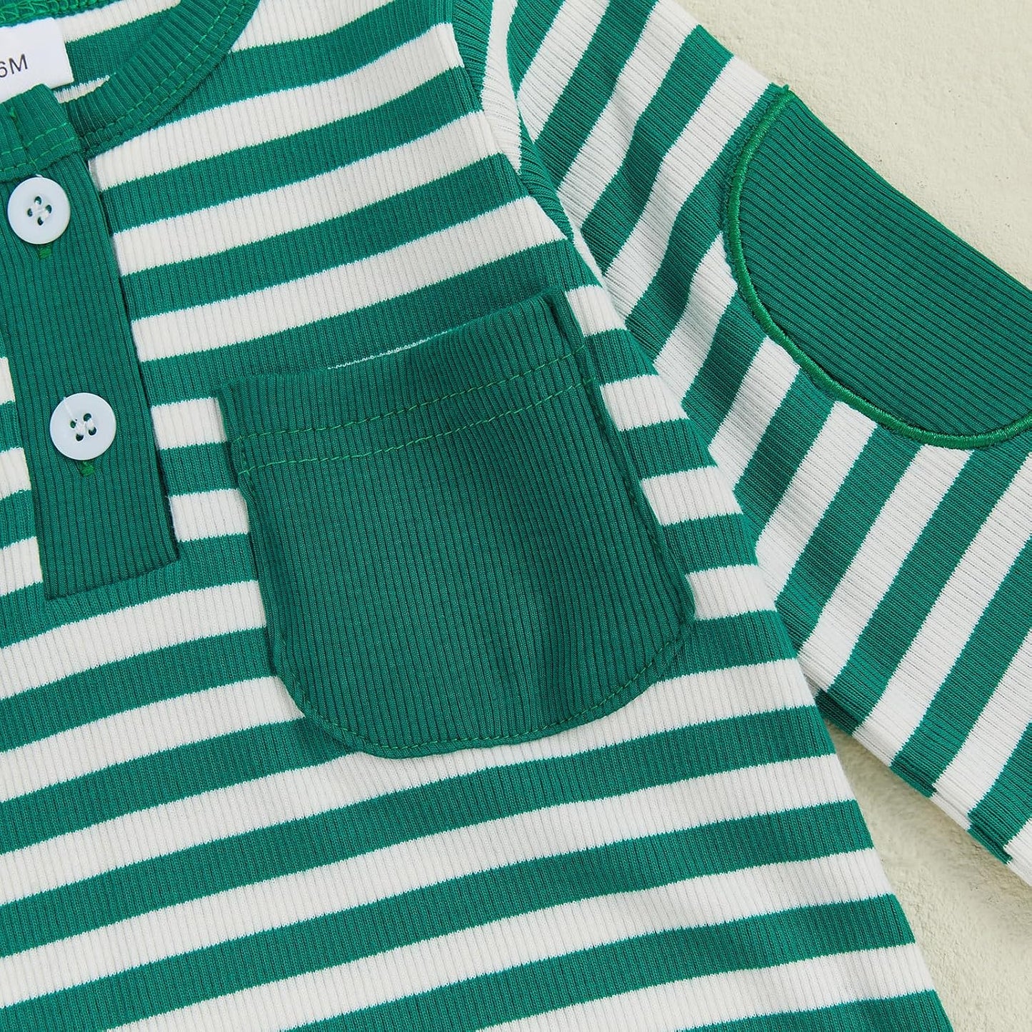 fhutpw Baby Boy Clothes 3 6 12 18 Months Ribbed Knitted Long Sleeve Romper and Pants Sets Newborn