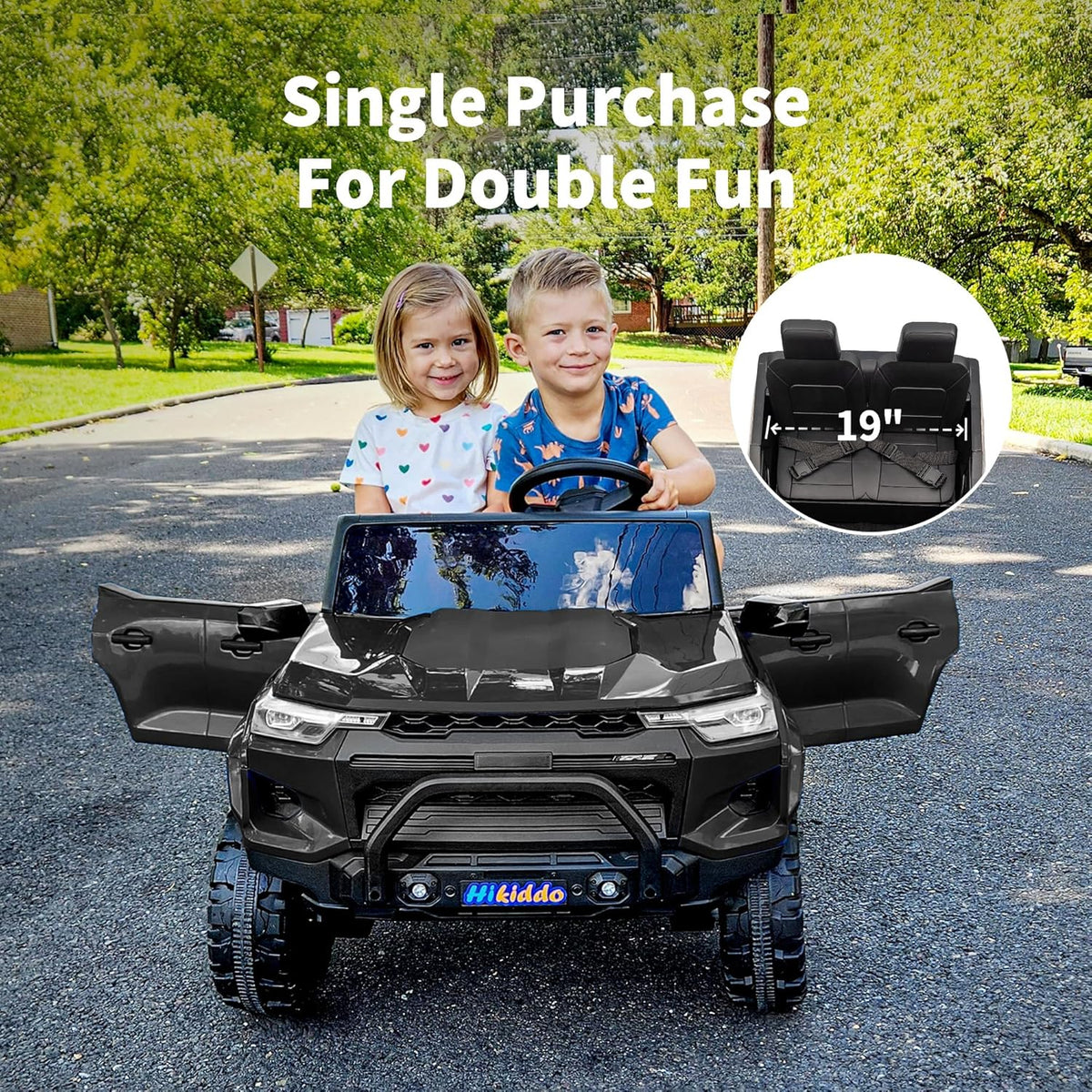 24V 10Ah Ride on Toy for Big Kids, 4WD 2 Seater Electric SUV Kids Car to Drive w/Remote Control