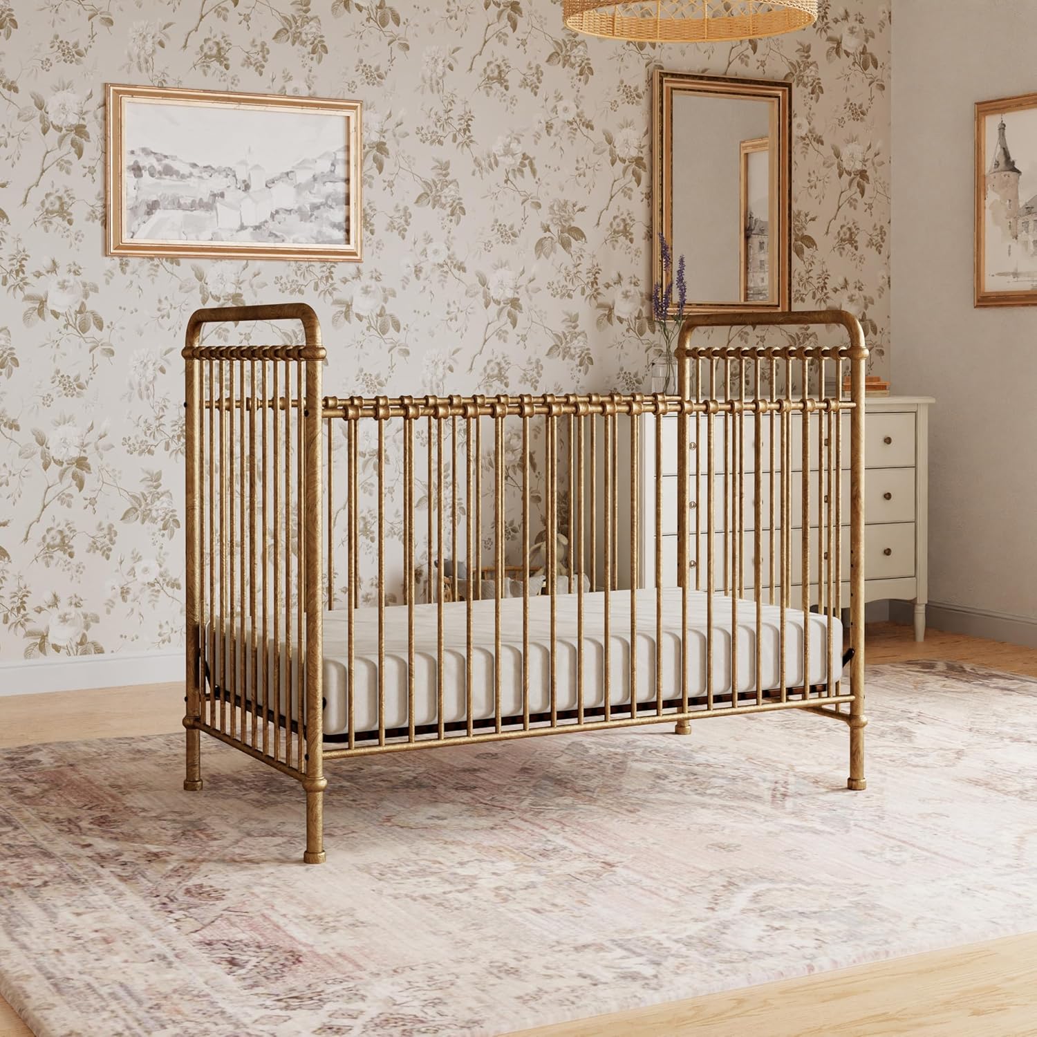 NAMESAKE Abigail 3-in-1 Convertible Baby Crib (Gold) - GREENGUARD Gold Certified - Convertible Crib
