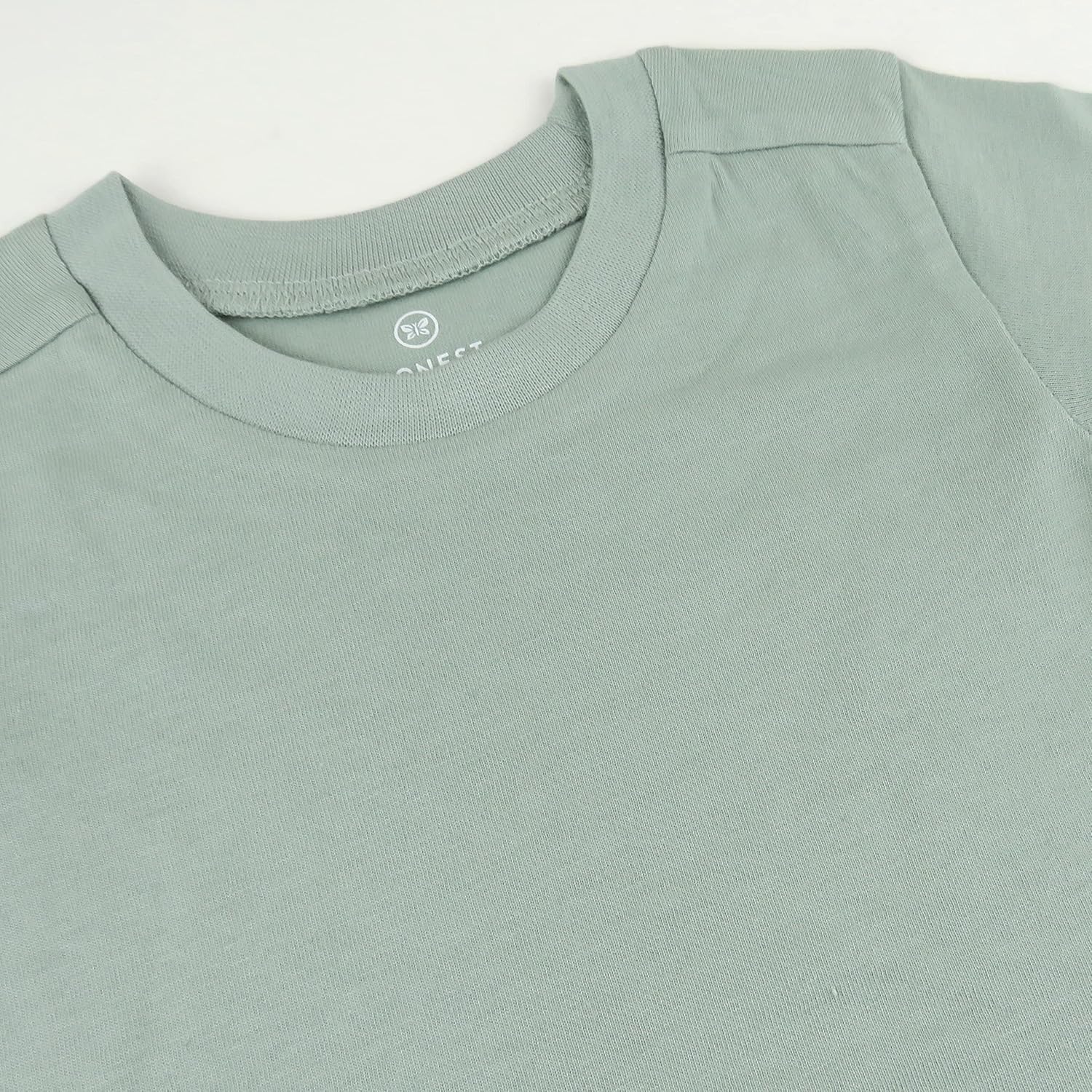 HonestBaby 5-Pack Short Sleeve T-Shirts 100% Organic Cotton Baby, Toddler, Little Kid, Boy, Girl