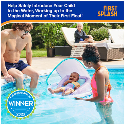 SwimWays Infant Spring Float with Canopy for Kids 3-9 Months